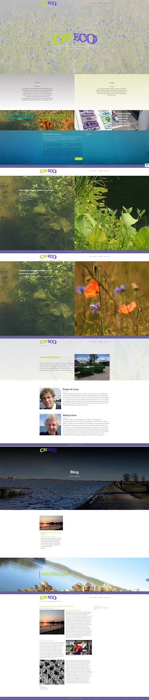 Schermafbeelding van de website Creeco