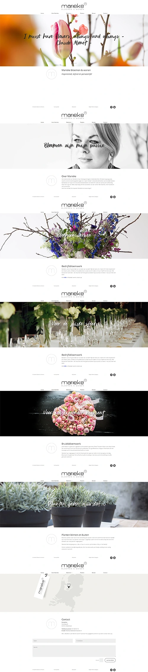 Schermafbeelding van de website Marieke