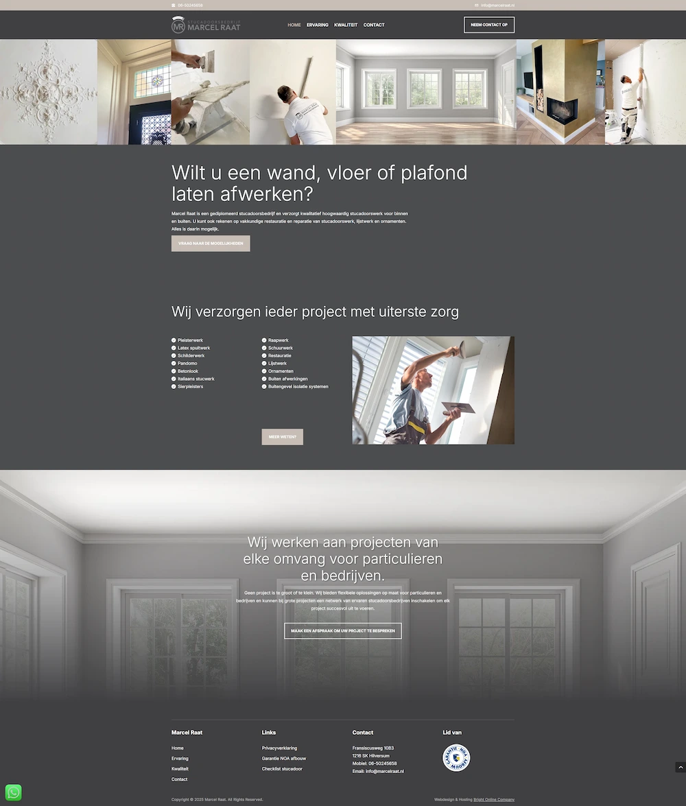 Schermafbeelding van de website Marcel Raat